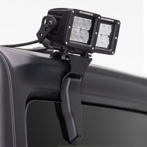 Jeep Wrangler JT Light Mounts - Rear - Go Rhino - Hard Top Rear for 3x3 LED Cubes - Textured Black - `18-`20